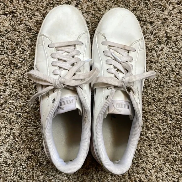 Puma shoes with purple, pink and yellow stripes - Picture 1 of 4